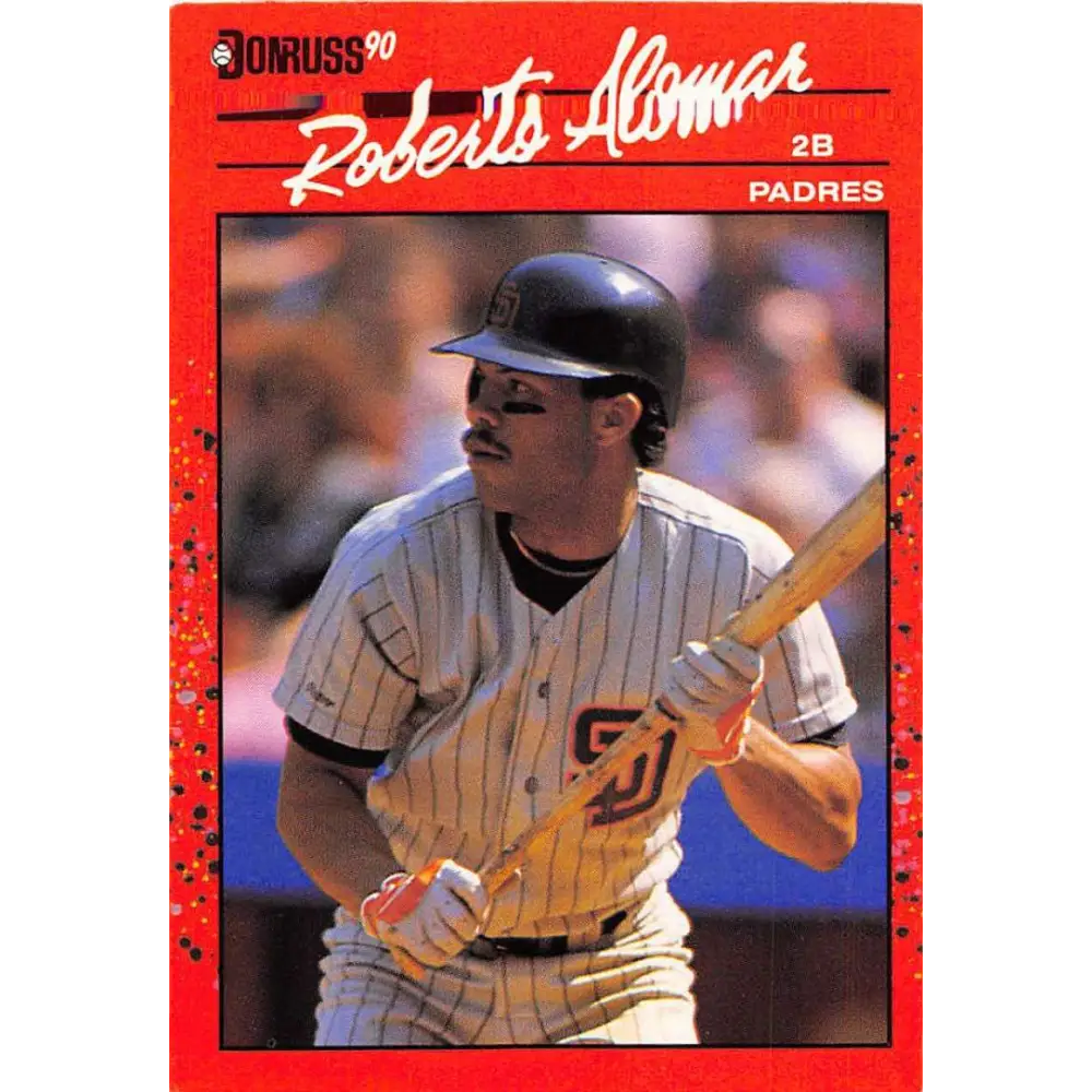 1990 Donruss #111 Roberto Alomar VG-EX San Diego Padres Baseball Card Image 1