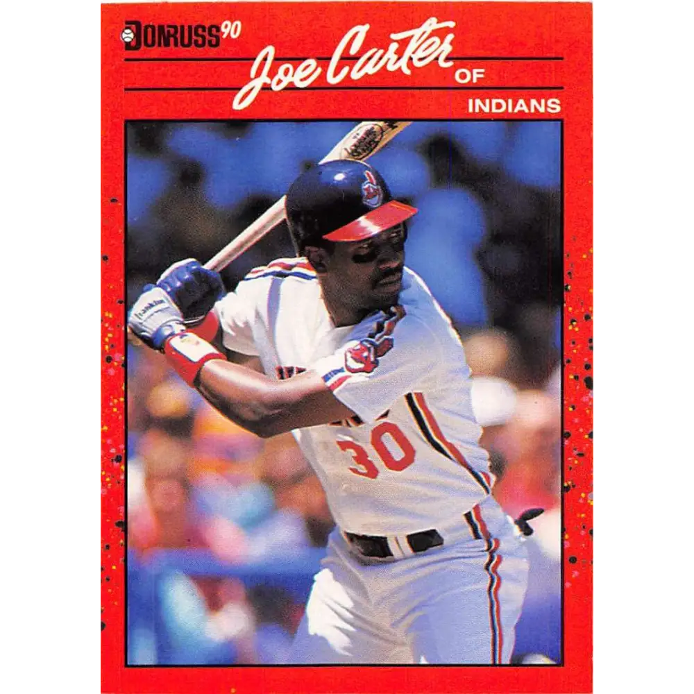 1990 Donruss #114 Joe Carter VG-EX Cleveland Indians Baseball Card Image 1
