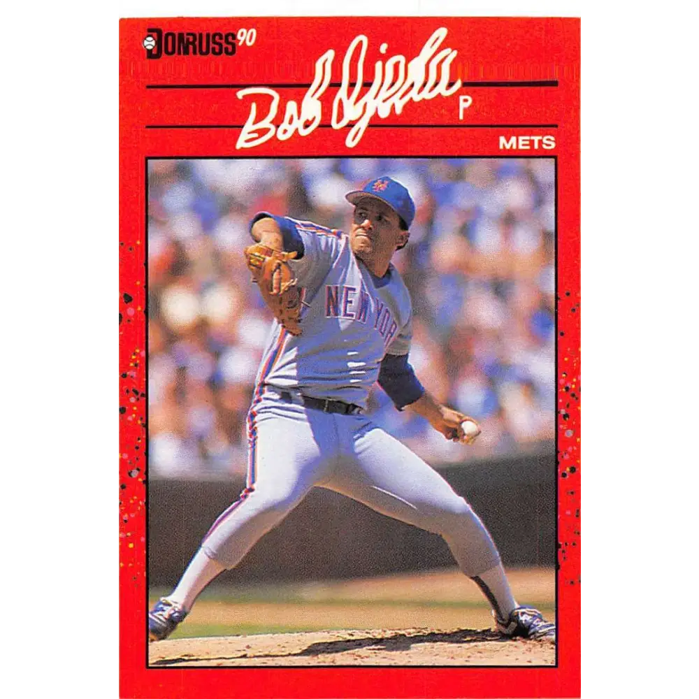 1990 Donruss #117 Bob Ojeda VG-EX New York Mets Baseball Card Image 1