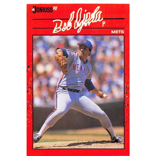 1990 Donruss #117 Bob Ojeda VG-EX New York Mets Baseball Card Image 1