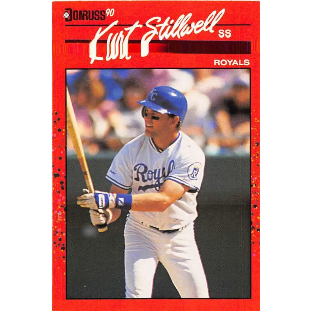 1990 Donruss #120 Kurt Stillwell VG-EX Kansas City Royals Baseball Card Image 1