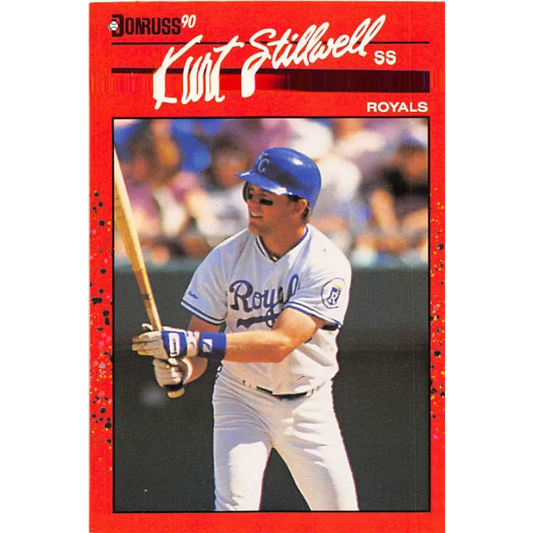1990 Donruss #120 Kurt Stillwell VG-EX Kansas City Royals Baseball Card Image 1