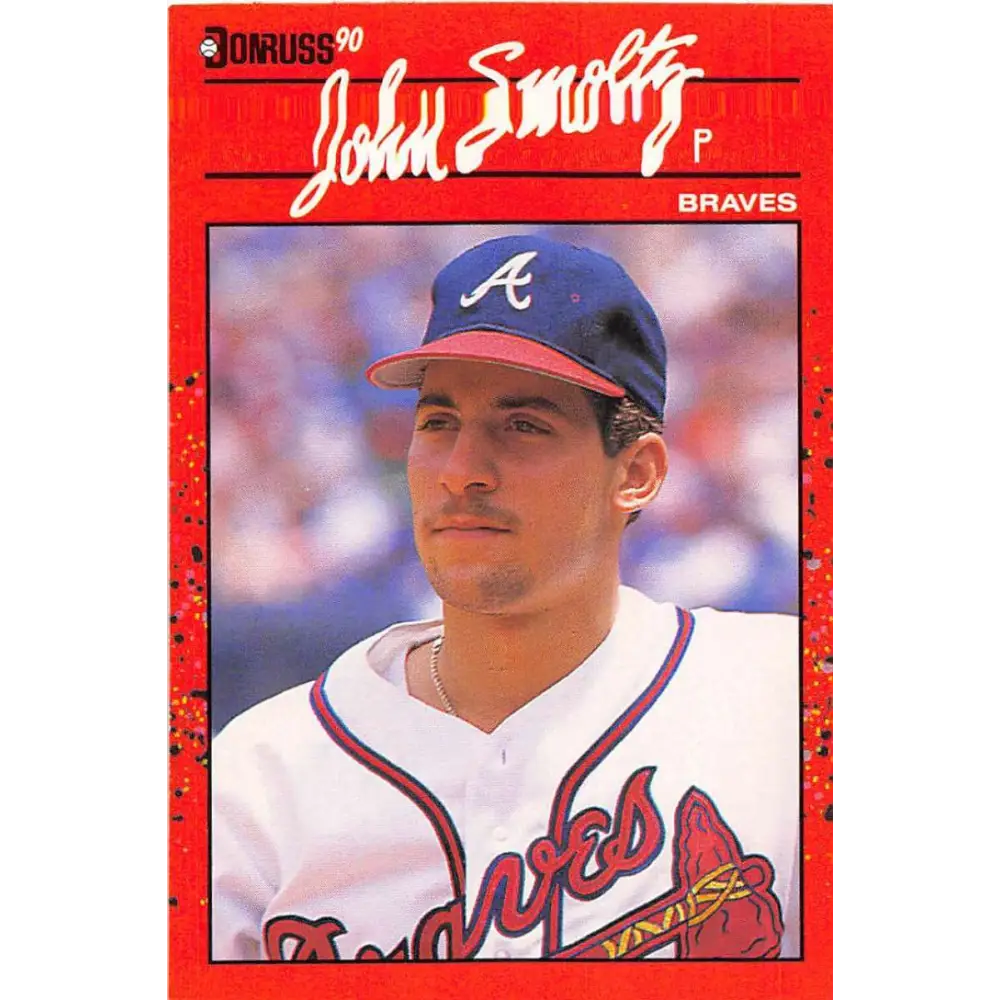 1990 Donruss #121 John Smoltz VG-EX Atlanta Braves Baseball Card Image 1