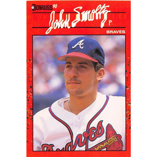 1990 Donruss #121 John Smoltz VG-EX Atlanta Braves Baseball Card Image 1
