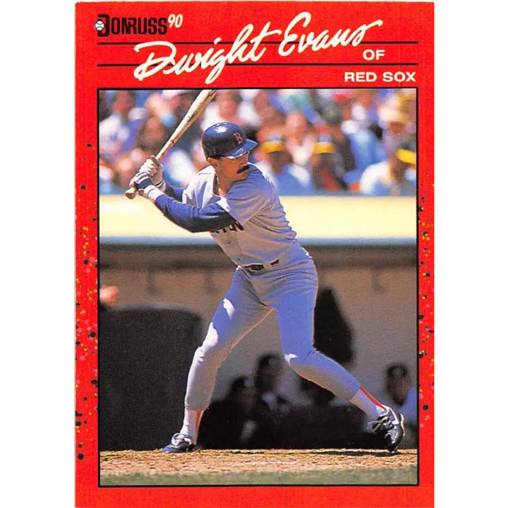 1990 Donruss #122 Dwight Evans VG-EX Boston Red Sox Baseball Card Image 1