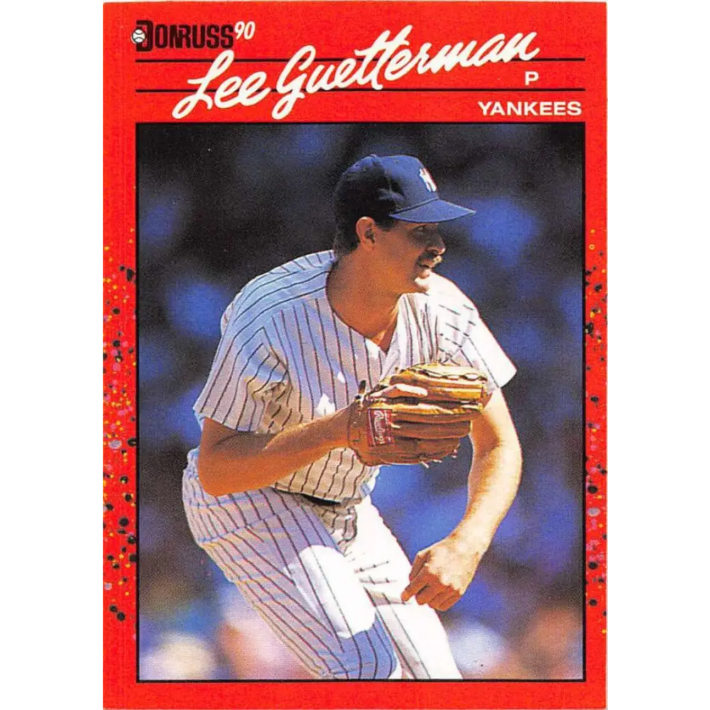 1990 Donruss #127 Lee Guetterman VG-EX New York Yankees Baseball Card Image 1