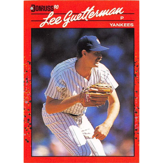 1990 Donruss #127 Lee Guetterman VG-EX New York Yankees Baseball Card Image 1