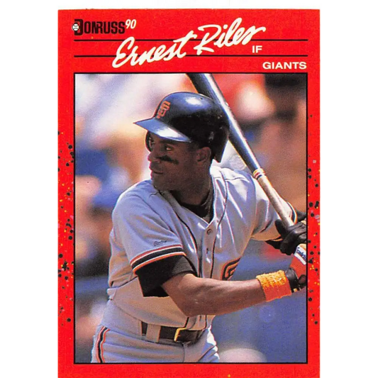 1990 Donruss #131 Ernest Riles VG-EX San Francisco Giants Baseball Card Image 1