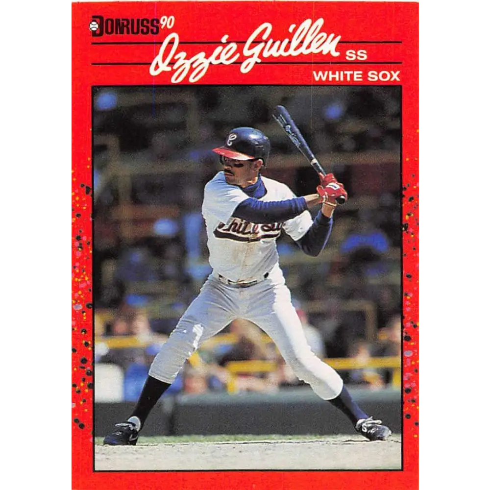 1990 Donruss #135 Ozzie Guillen VG-EX Chicago White Sox Baseball Card Image 1