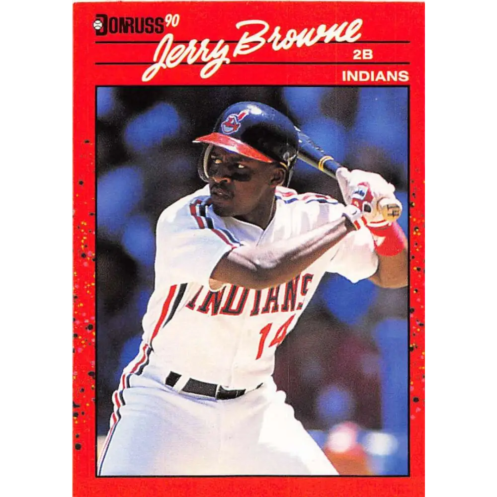 1990 Donruss #138 Jerry Browne VG-EX Cleveland Indians Baseball Card Image 1