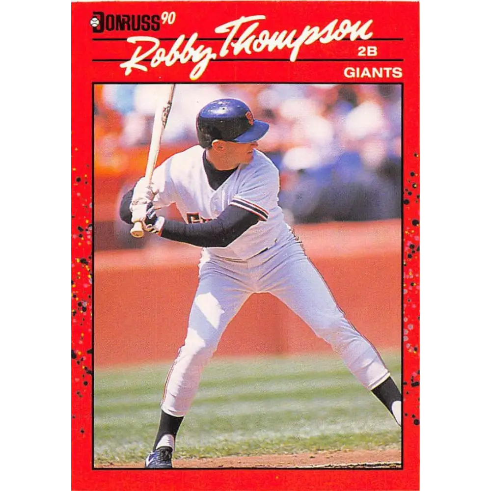 1990 Donruss #140 Robby Thompson VG-EX San Francisco Giants Baseball Card Image 1