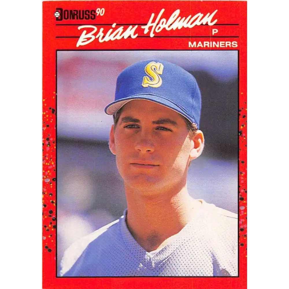 1990 Donruss #143 Brian Holman VG-EX Seattle Mariners Baseball Card Image 1