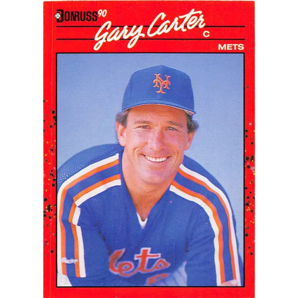 1990 Donruss #147 Gary Carter VG-EX New York Mets Baseball Card Image 1