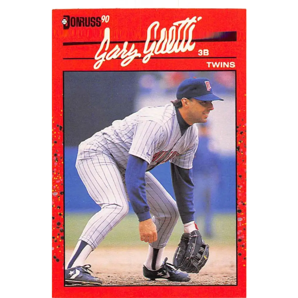 1990 Donruss #151 Gary Gaetti VG-EX Minnesota Twins Baseball Card Image 1