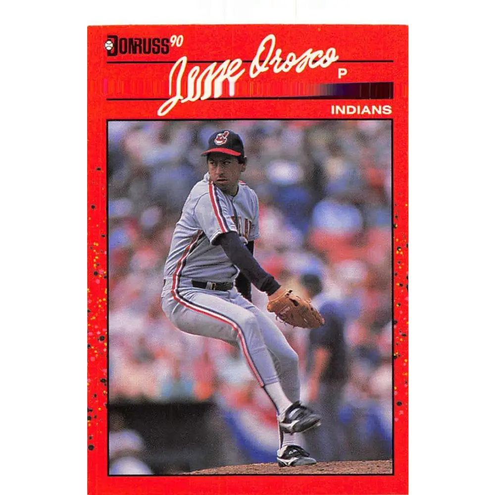 1990 Donruss #154 Jesse Orosco VG-EX Cleveland Indians Baseball Card Image 1