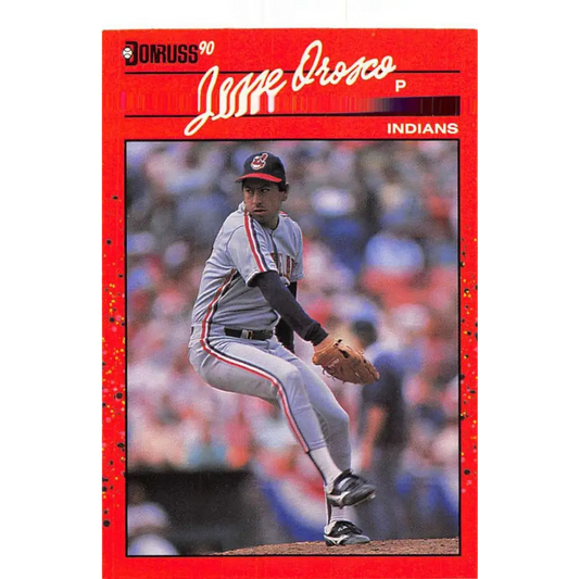 1990 Donruss #154 Jesse Orosco VG-EX Cleveland Indians Baseball Card Image 1