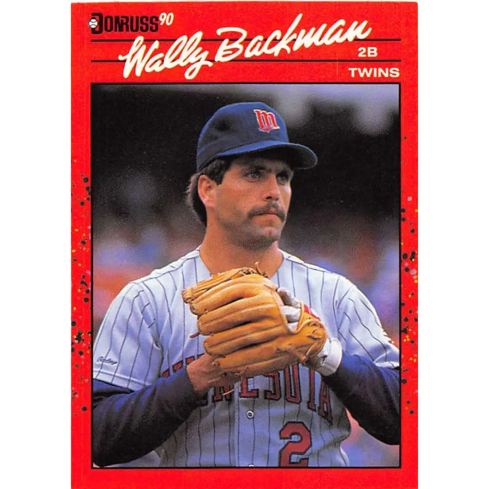 1990 Donruss #155 Wally Backman VG-EX Minnesota Twins Baseball Card Image 1