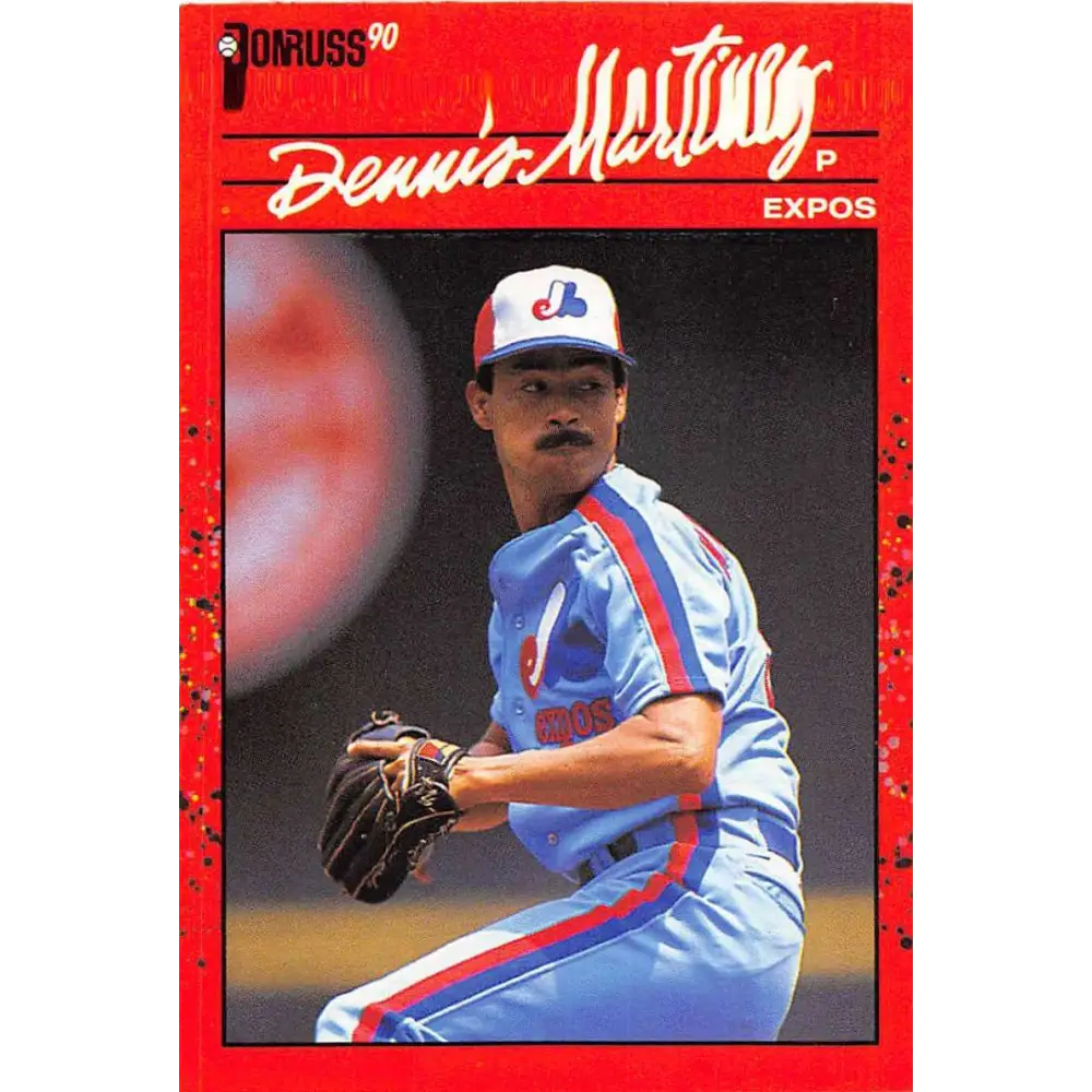 1990 Donruss #156 Dennis Martinez VG-EX Montreal Expos Baseball Card Image 1