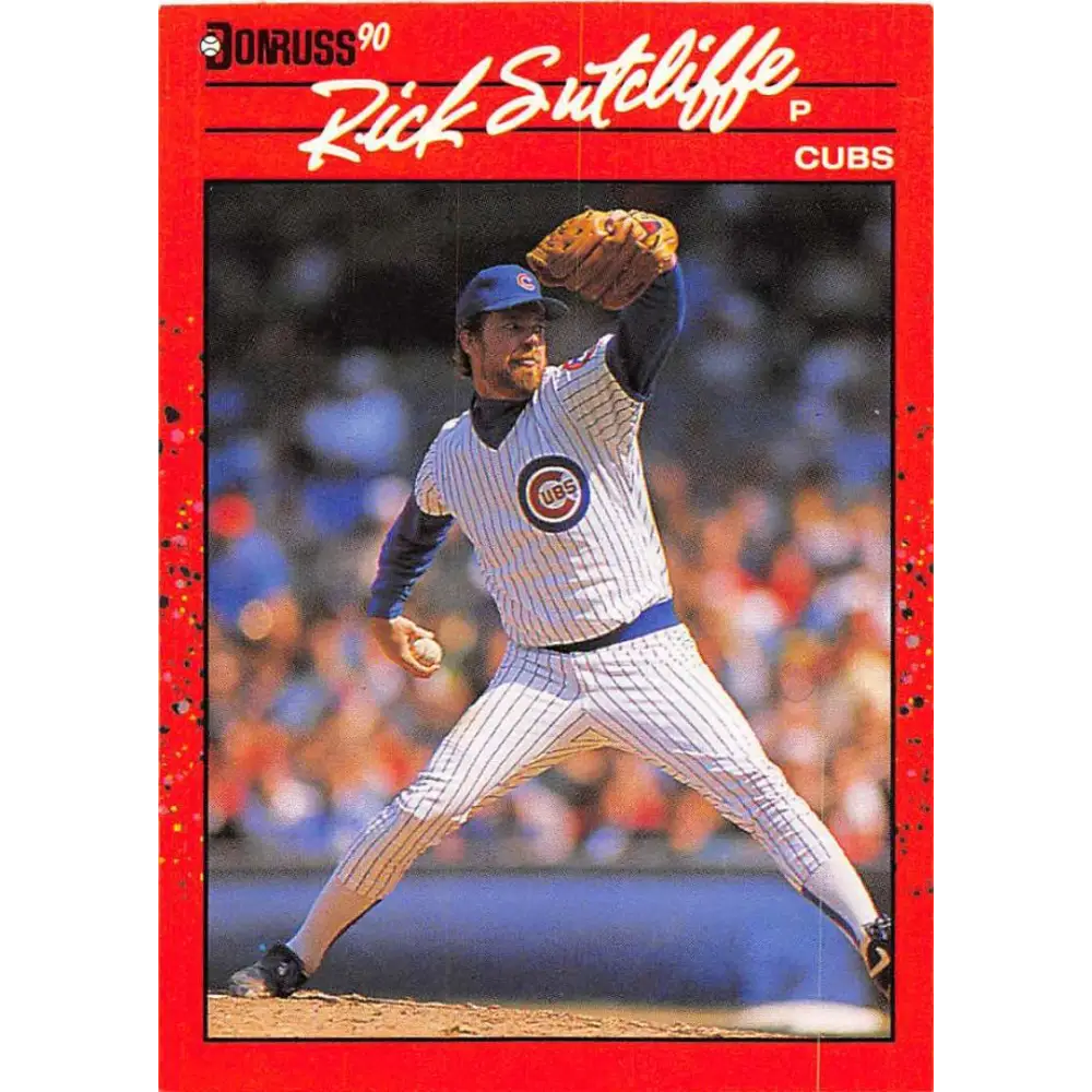 1990 Donruss #157 Rick Sutcliffe VG-EX Chicago Cubs Baseball Card Image 1