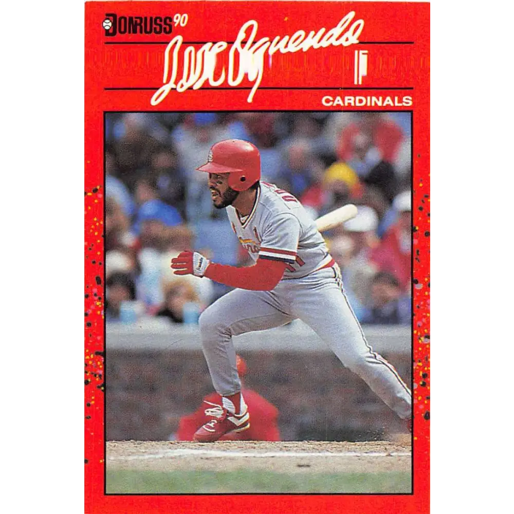 1990 Donruss #161 Jose Oquendo VG-EX St. Louis Cardinals Baseball Card Image 1