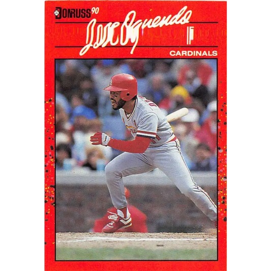 1990 Donruss #161 Jose Oquendo VG-EX St. Louis Cardinals Baseball Card Image 1
