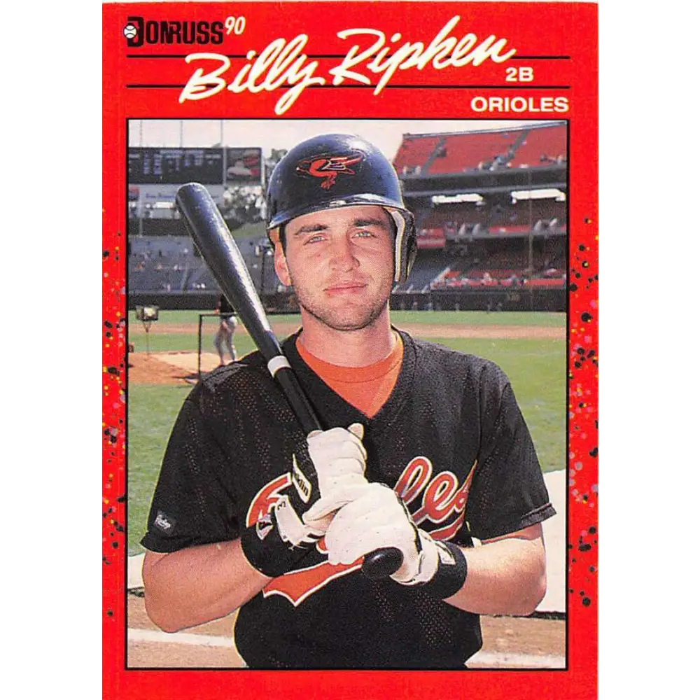 1990 Donruss #164 Billy Ripken VG-EX Baltimore Orioles Baseball Card Image 1