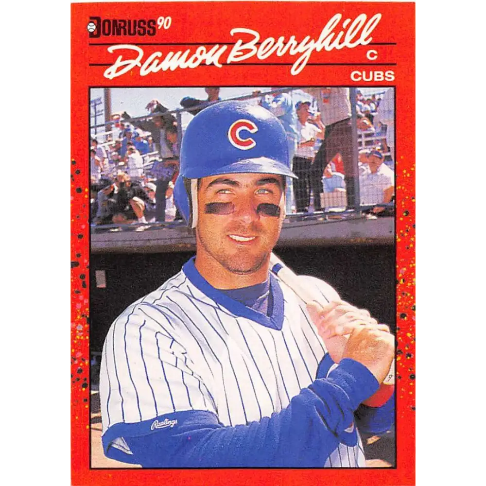 1990 Donruss #167 Damon Berryhill VG-EX Chicago Cubs Baseball Card Image 1