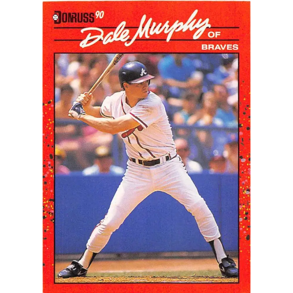 1990 Donruss #168 Dale Murphy VG-EX Atlanta Braves Baseball Card Image 1