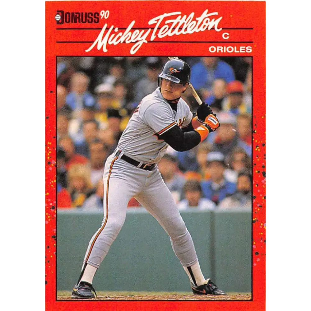 1990 Donruss #169 Mickey Tettleton VG-EX Baltimore Orioles Baseball Card Image 1