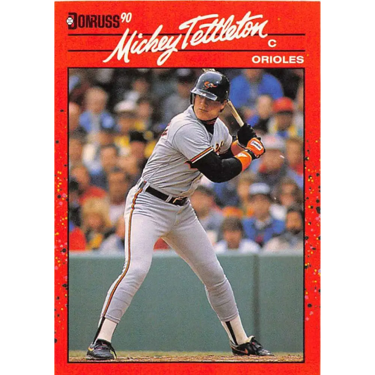 1990 Donruss #169 Mickey Tettleton VG-EX Baltimore Orioles Baseball Card Image 1
