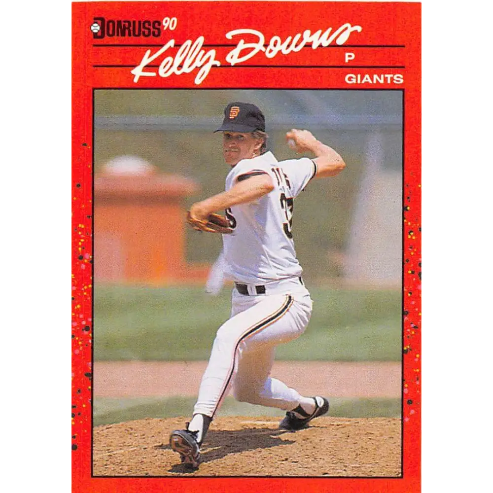 1990 Donruss #177 Kelly Downs VG-EX San Francisco Giants Baseball Card Image 1