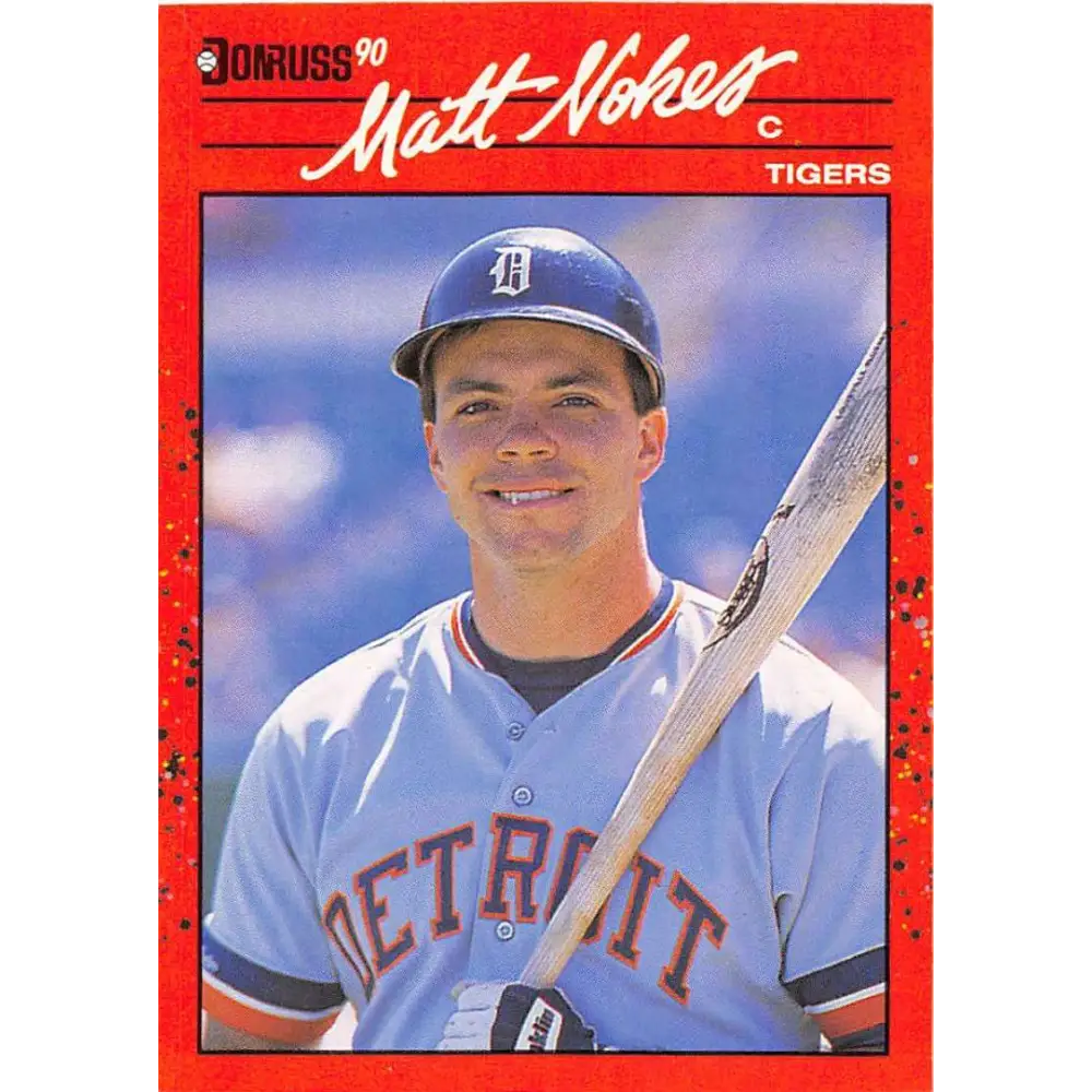 1990 Donruss #178 Matt Nokes VG-EX Detroit Tigers Baseball Card Image 1