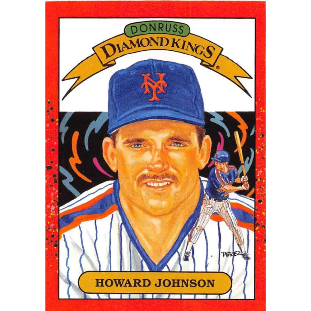 1990 Donruss #18 Howard Johnson DK VG-EX New York Mets Baseball Card Image 1