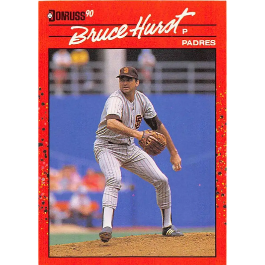 1990 Donruss #183 Bruce Hurst VG-EX San Diego Padres Baseball Card Image 1