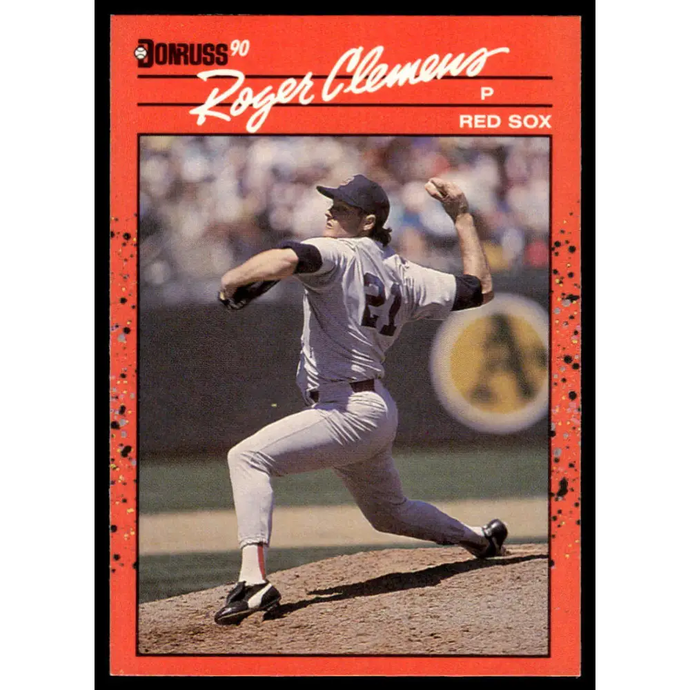 1990 Donruss #184 Roger Clemens EX/NM Boston Red Sox Baseball Card Image 1