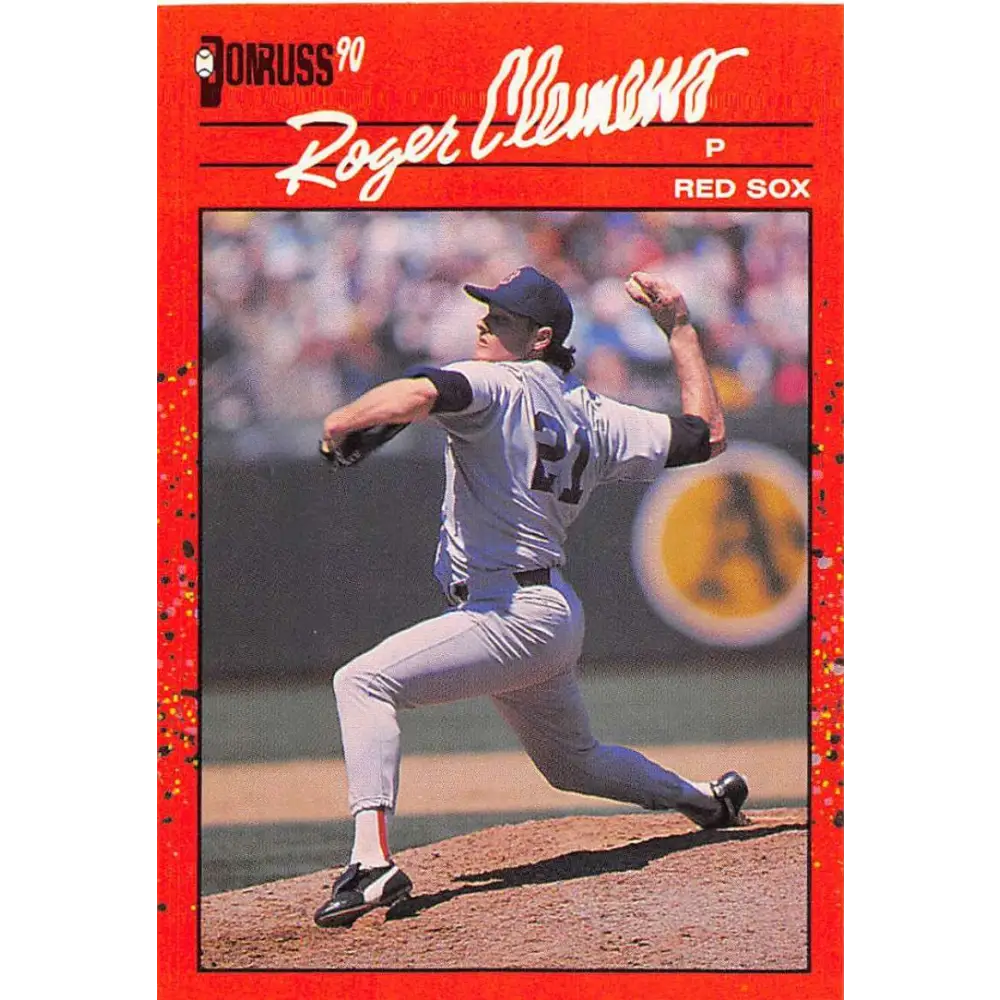 1990 Donruss #184 Roger Clemens VG-EX Boston Red Sox Baseball Card Image 1