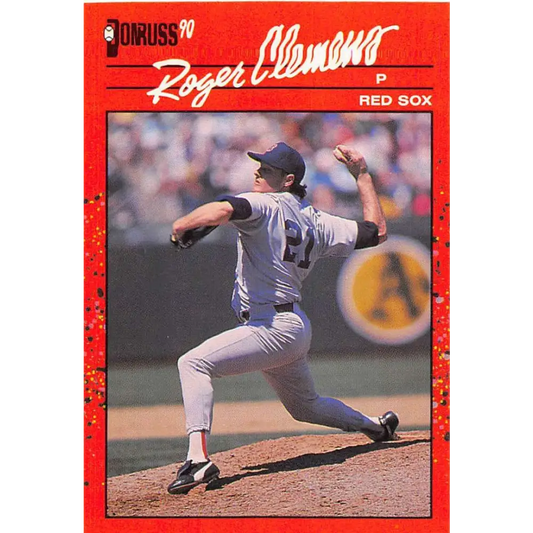 1990 Donruss #184 Roger Clemens VG-EX Boston Red Sox Baseball Card Image 1