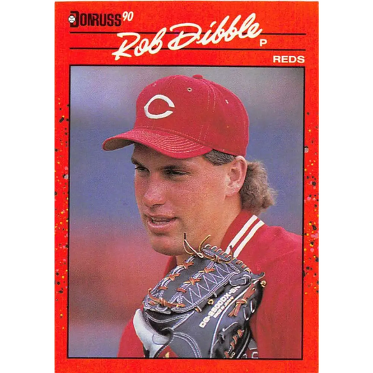 1990 Donruss #189 Rob Dibble VG-EX Cincinnati Reds Baseball Card Image 1