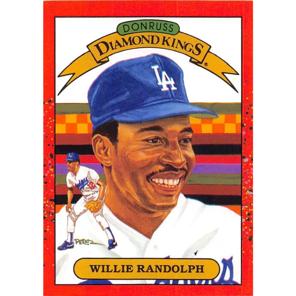 1990 Donruss #19 Willie Randolph DK VG-EX Los Angeles Dodgers Baseball Card Image 1