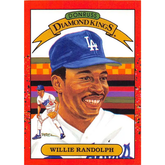 1990 Donruss #19 Willie Randolph DK VG-EX Los Angeles Dodgers Baseball Card Image 1
