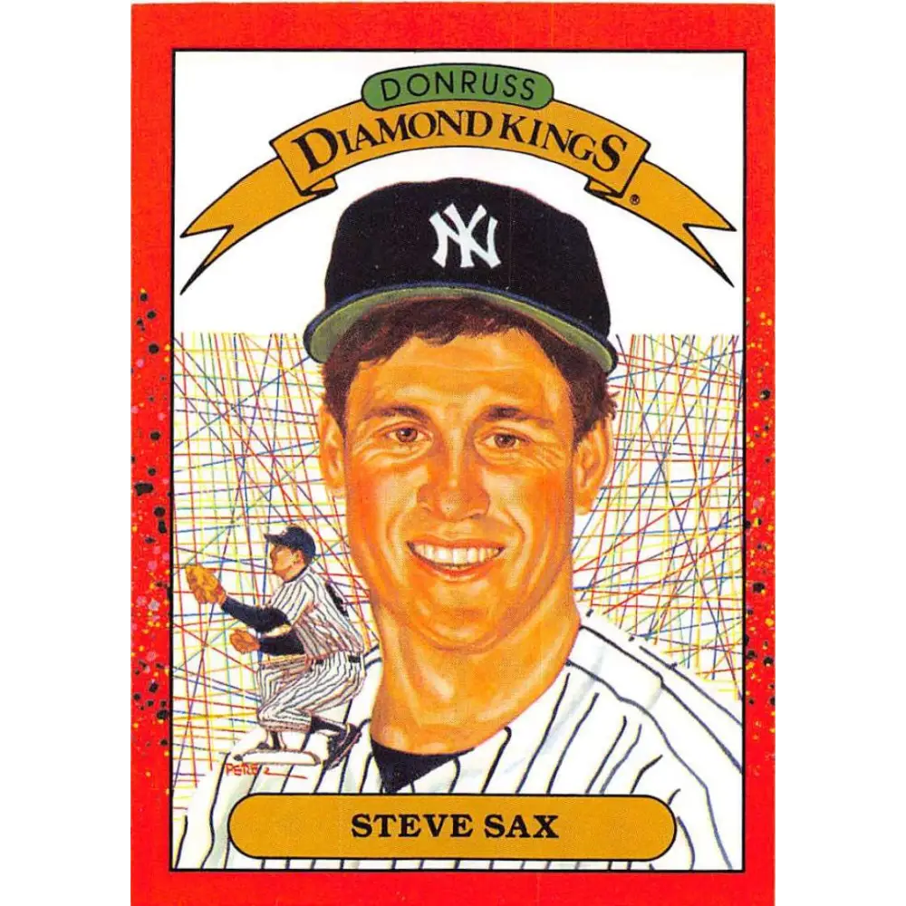 1990 Donruss #2 Steve Sax DK VG-EX New York Yankees Baseball Card Image 1