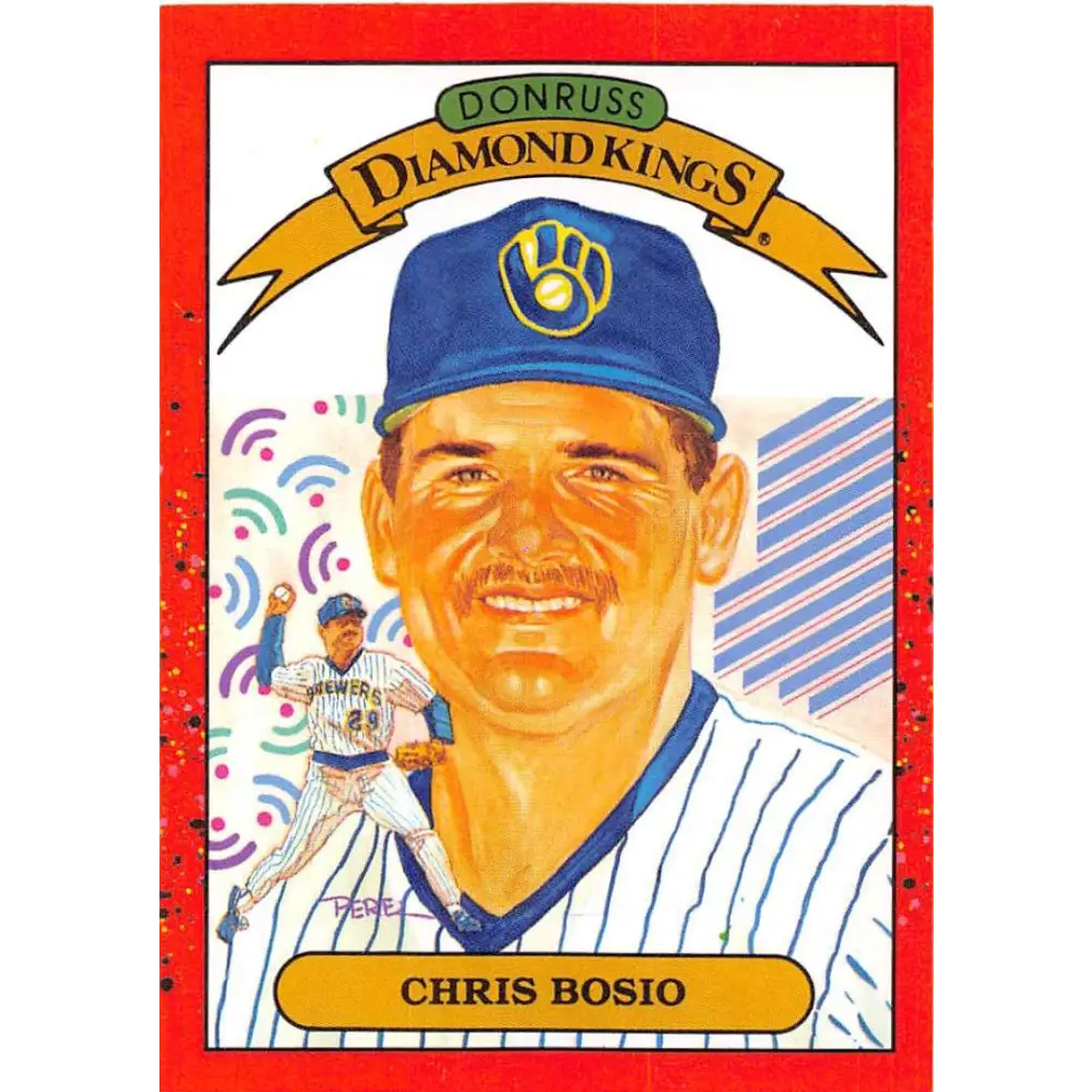 1990 Donruss #20 Chris Bosio DK VG-EX Milwaukee Brewers Baseball Card Image 1