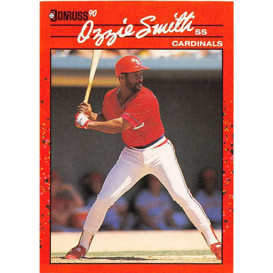 1990 Donruss #201 Ozzie Smith VG-EX St. Louis Cardinals Baseball Card Image 1