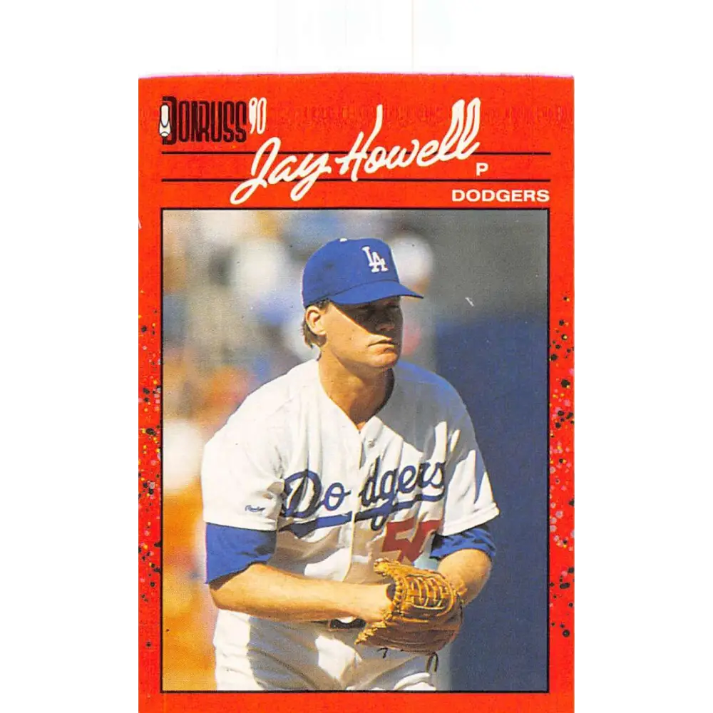 1990 Donruss #203 Jay Howell VG-EX Los Angeles Dodgers Baseball Card Image 1
