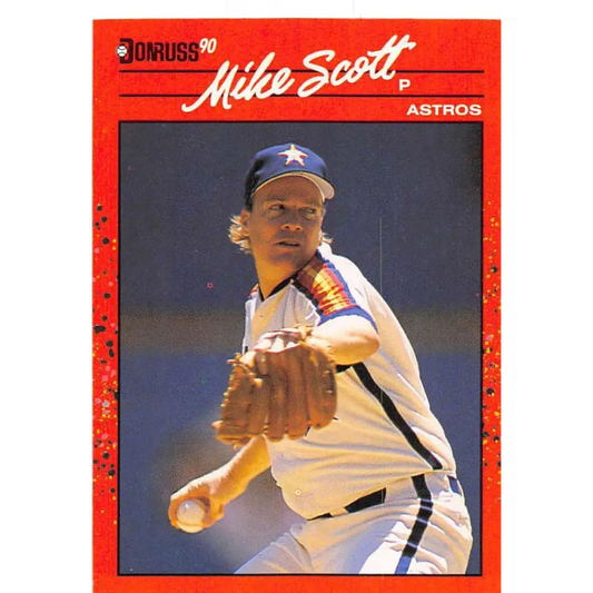 1990 Donruss #207 Mike Scott VG-EX Houston Astros Baseball Card Image 1