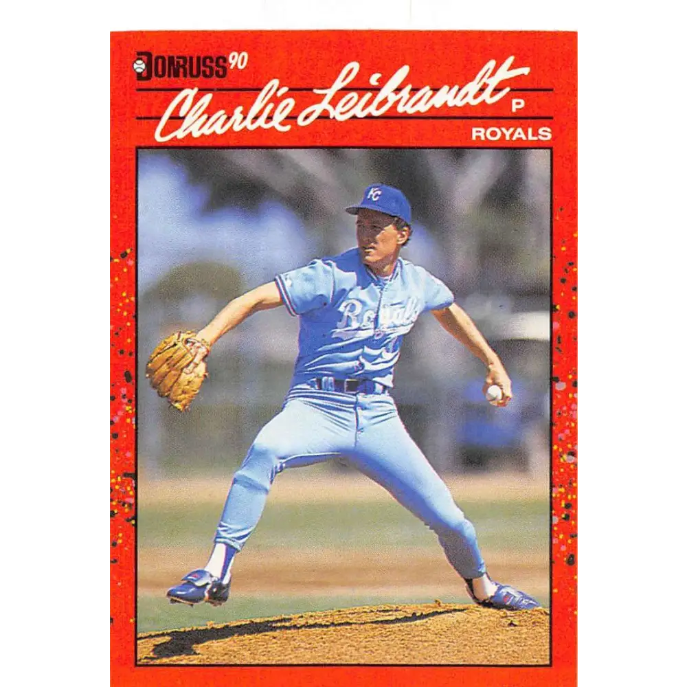 1990 Donruss #208 Charlie Leibrandt VG-EX Kansas City Royals Baseball Card Image 1