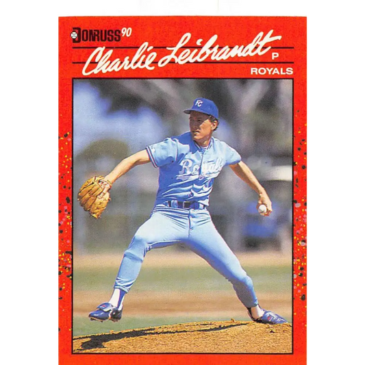 1990 Donruss #208 Charlie Leibrandt VG-EX Kansas City Royals Baseball Card Image 1