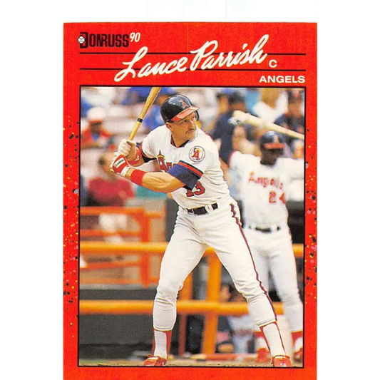 1990 Donruss #213 Lance Parrish VG-EX California Angels Baseball Card Image 1