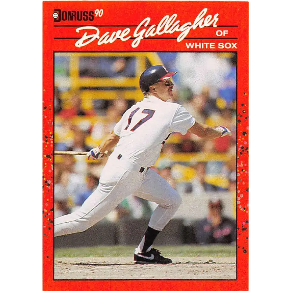 1990 Donruss #219 Dave Gallagher VG-EX Chicago White Sox Baseball Card Image 1