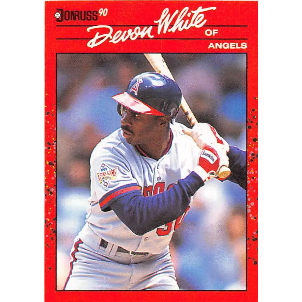 1990 Donruss #226 Devon White VG-EX California Angels Baseball Card Image 1
